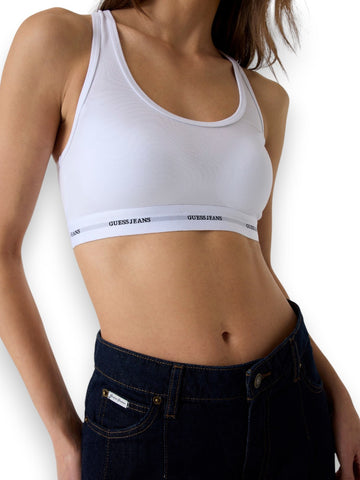 Guess Jeans Gj Padded Bralette - Intimo Donna - Bianco
