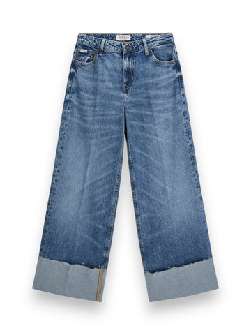 Guess Jeans Gj Wide Leg Cuffed - Jeans Donna - Denim