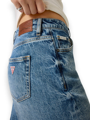 Guess Jeans Gj Wide Leg Cuffed - Jeans Donna - Denim