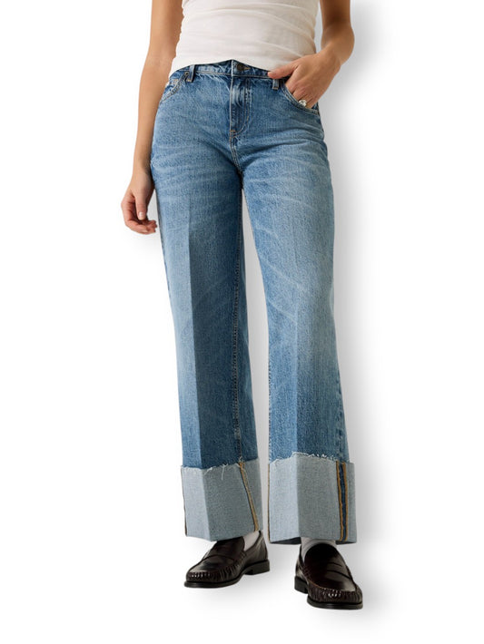 Guess Jeans Gj Wide Leg Cuffed - Jeans Donna - Denim