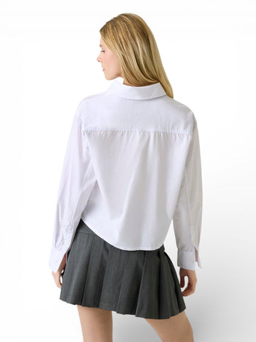 Guess Jeans Gj Cropped Long Sleeve Shirt - Camicie Donna - Bianco