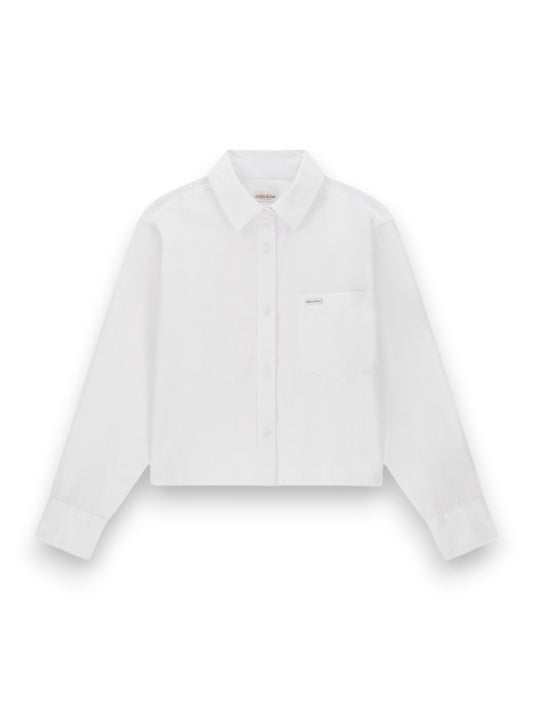 Guess Jeans Gj Cropped Long Sleeve Shirt - Camicie Donna - Bianco