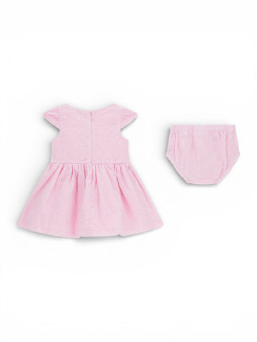Guess Kids Set Sangallo Ss Dress+Panties - Abito Bambina - Rosa
