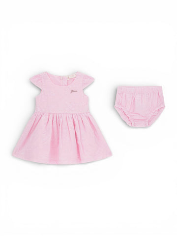 Guess Kids Set Sangallo Ss Dress+Panties - Abito Bambina - Rosa