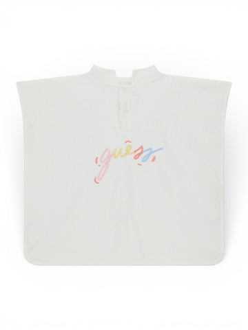 Guess Kids Baby Poncho Towel - Accessori Mare Bambino - Bianco