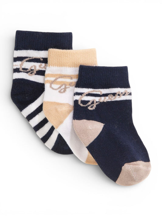 Guess Kids Set 3Pcs Socks Pair - Completo Bambino - Multicolore