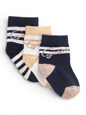 Guess Kids Set 3Pcs Socks Pair - Completo Bambino - Multicolore