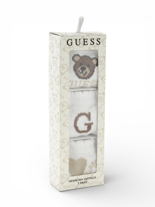 Guess Kids Set 3Pcs Newborn Socks - Completo Bambino - Multicolore