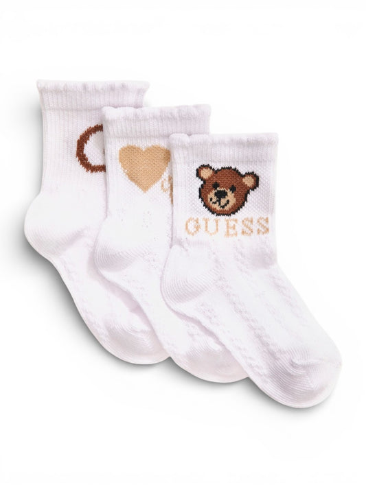 Guess Kids Set 3Pcs Newborn Socks - Completo Bambino - Multicolore