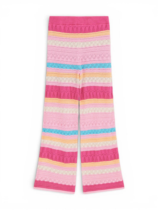 Guess Kids Cotton Crochet Palazzo Pant - Pantaloni Bambina - Multicolore