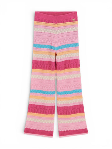 Guess Kids Cotton Crochet Palazzo Pant - Pantaloni Bambina - Multicolore