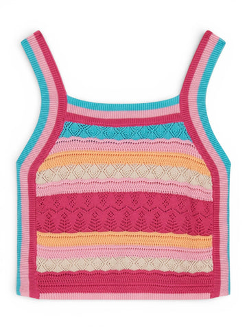 Guess Kids Sl Crochet Top - T-Shirt Bambina - Multicolore