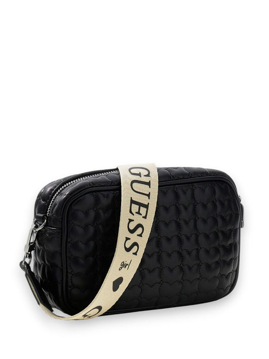 Guess Kids Heart Quilt Camera Bag - Borsa Bambina - Nero