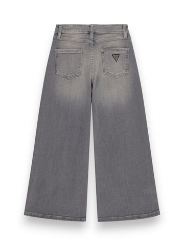 Guess Kids Palazzo Grey Str Denim Pants - Jeans Bambina - Grigio