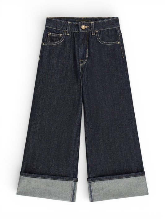 Guess Kids Palazzo Lurex Denim Pants - Jeans Bambina - Denim