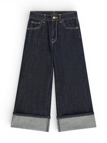 Guess Kids Palazzo Lurex Denim Pants - Jeans Bambina - Denim