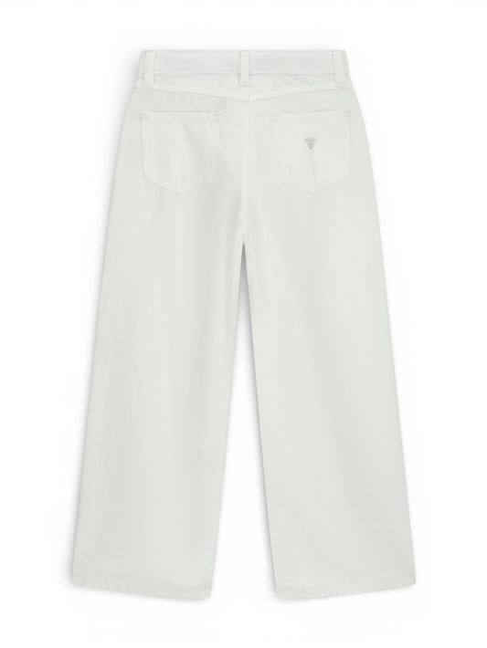 Guess Kids Tencel Rigid Bull Den 90s Pant - Pantaloni Bambina - Bianco