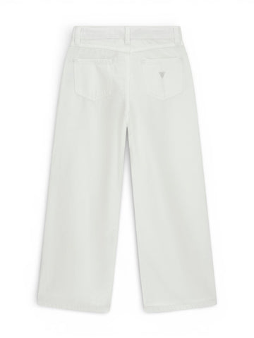 Guess Kids Tencel Rigid Bull Den 90s Pant - Pantaloni Bambina - Bianco