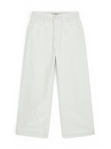 Guess Kids Tencel Rigid Bull Den 90s Pant - Pantaloni Bambina - Bianco