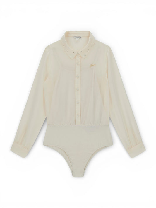 Guess Kids Chiffon Ls Shirt Ceremony - Camicie Bambina - Panna
