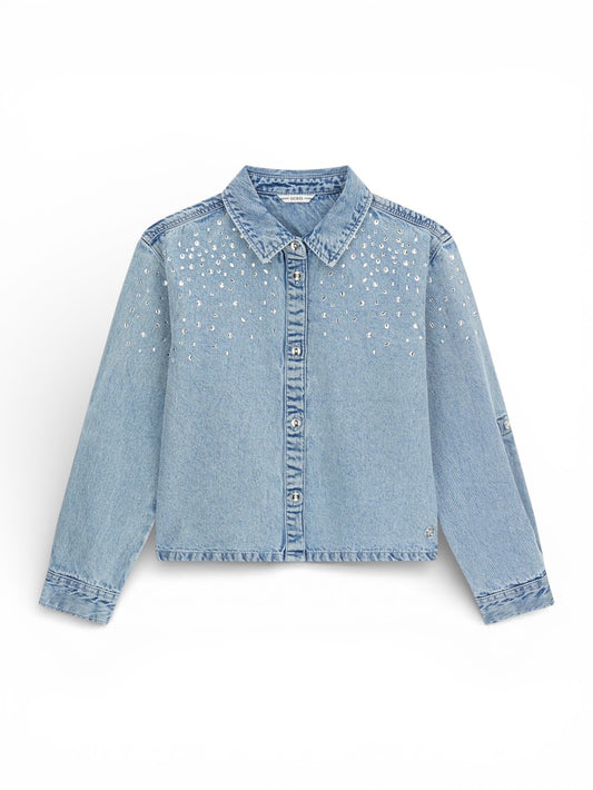 Guess Kids Denim Adj. Ls Shirt - Camicie Bambina - Denim