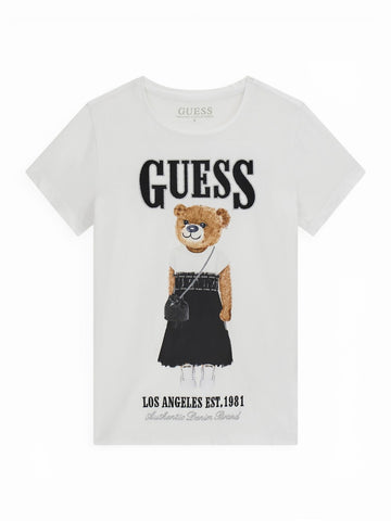 Guess Kids Ss T-Shirt - T-Shirt Bambina - Bianco