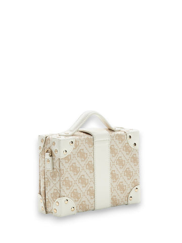 Guess Kids Jacquard Mini Luggage - Borsa Bambina - Panna