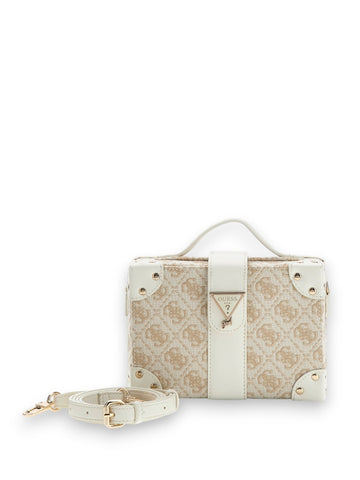 Guess Kids Jacquard Mini Luggage - Borsa Bambina - Panna