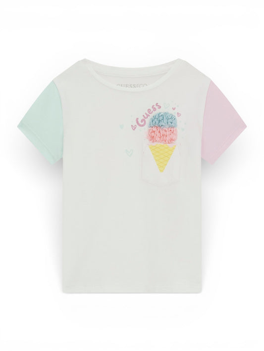 Guess Kids Ss T-Shirt - T-Shirt Bambina - Bianco