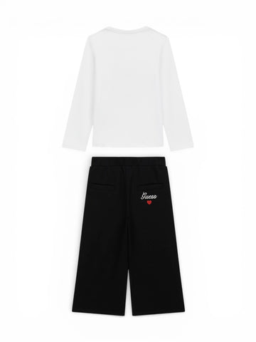 Guess Kids Set Ls T-Shirt+Pants_Ceremony - Completo Bambina - Multicolore