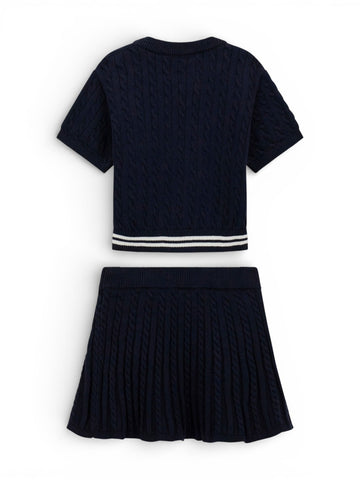 Guess Kids Set Ss Sweater + Sweater Skirt - Completo Bambina - Blu