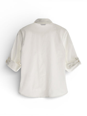 Guess Kids Str. Poplin Adj. Ls Shirt - Camicie Bambino - Bianco