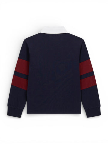 Guess Kids Heavy Jersey Ls Polo - T-Shirt Bambino - Blu