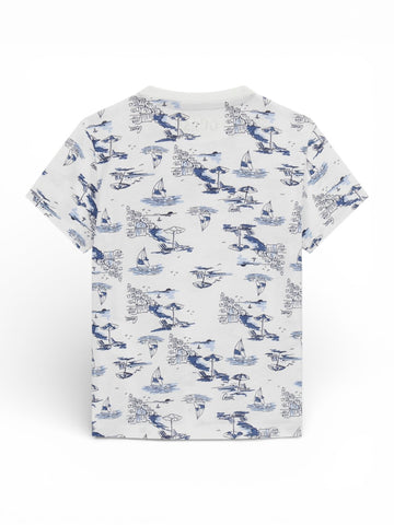 Guess Kids Ss T-shirt - T-Shirt Bambino - Bianco/blu