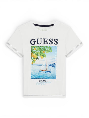 Guess Kids Ss T-shirt - T-Shirt Bambino - Bianco