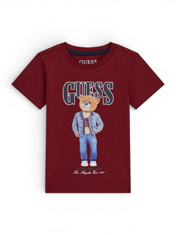 Guess Kids Ss T-shirt - T-Shirt Bambino - Vino