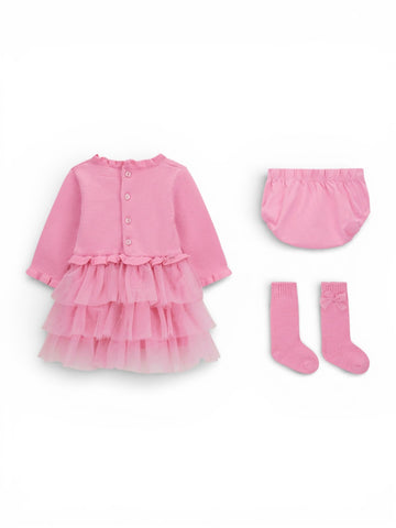 Guess Kids Set Dress+Panty+Socks_Ceremony - Completo Bambina - Rosa