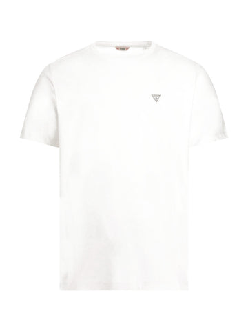 Guess Ss Cn Patch Tee - T-Shirt Uomo - Bianco