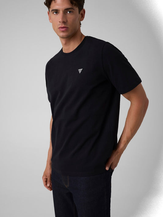 Guess Ss Cn Patch Tee - T-Shirt Uomo - Nero