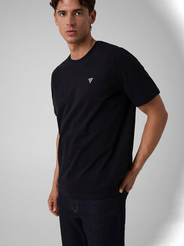 Guess Ss Cn Patch Tee - T-Shirt Uomo - Nero