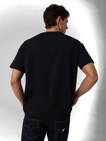 Guess Ss Cn Patch Tee - T-Shirt Uomo - Nero