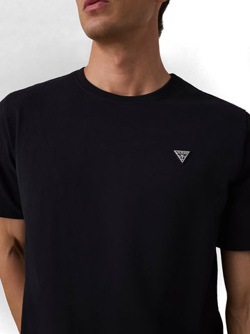 Guess Ss Cn Patch Tee - T-Shirt Uomo - Nero