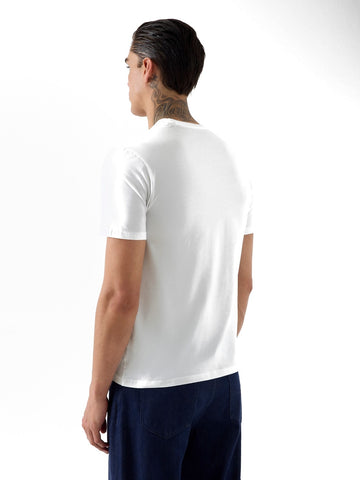 Guess Cn Ss Triangle Hd Multicolor T - T-Shirt Uomo - Bianco