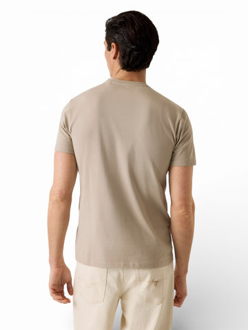 Guess Cn Ss Triangle Hd Multicolor T - T-Shirt Uomo - Beige