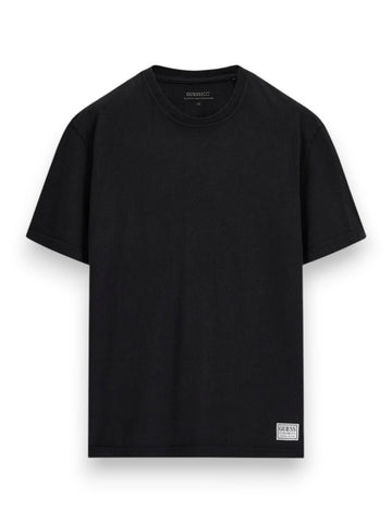 Guess Cn Ss Acid Wash Oversize Tee - T-Shirt Uomo - Nero