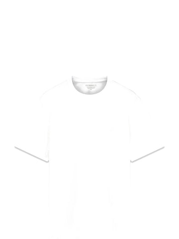 Guess Cn Ss Small Patch Cotton Modal - T-Shirt Uomo - Bianco
