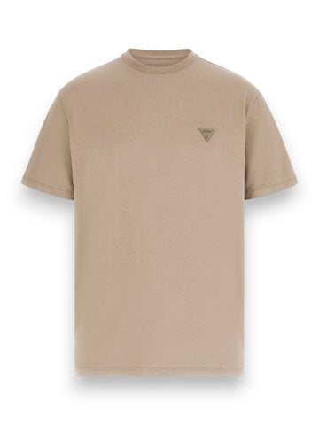 Guess Cn Ss Small Patch Cotton Modal - T-Shirt Uomo - Verde