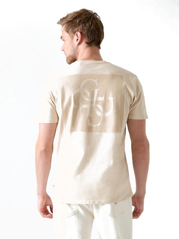 Guess Ss Bsc Quattro G Mist Tee - T-Shirt Uomo - Beige