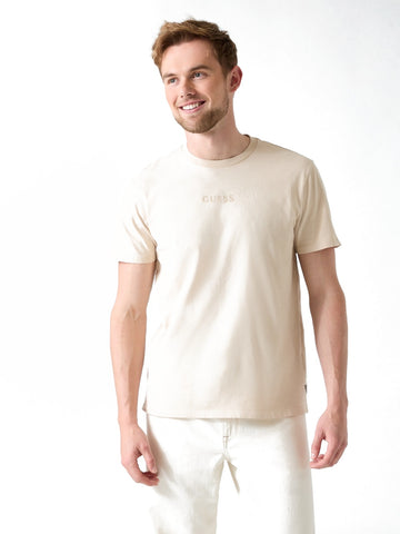 Guess Ss Bsc Quattro G Mist Tee - T-Shirt Uomo - Beige