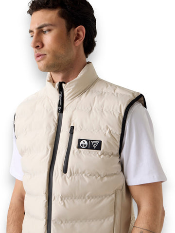 Guess Guessxns Downproof Hibrid Ve - Gilet Uomo - Beige